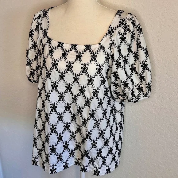 LOFT, Embroidered Blouse, Size L - Picture 3 of 7